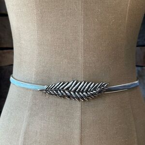 Silver Chain Accent elastic Women’s Belt- one size